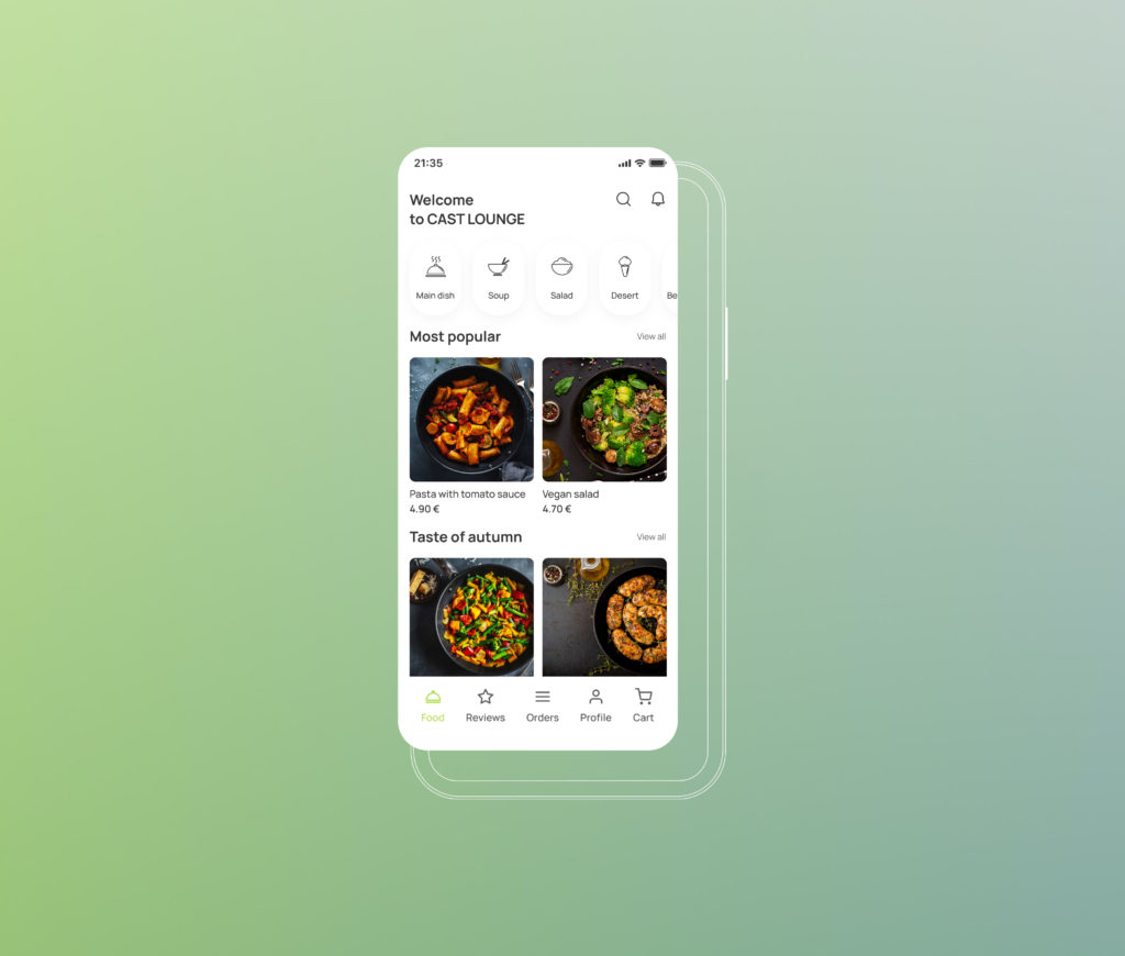 Mobile food delivery app development